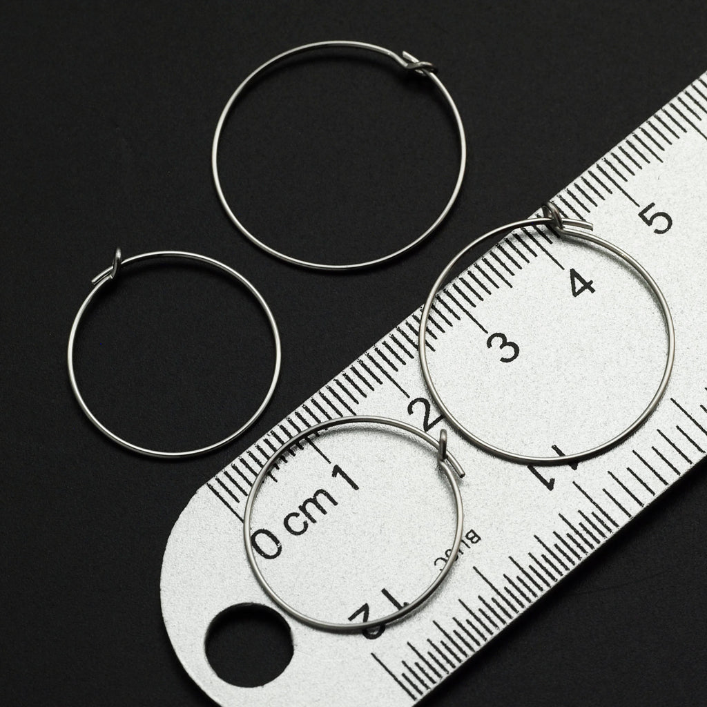 5 Pairs Surgical Steel Beading Hoops - Economical 21 gauge - 100% Guarantee