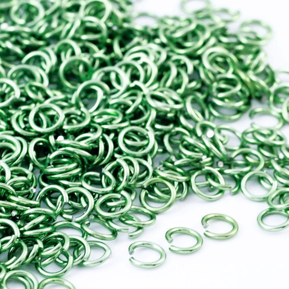 100 Anodized Aluminum Jump Rings 16 gauge 5mm ID - 7.3mm OD 3/16" ID