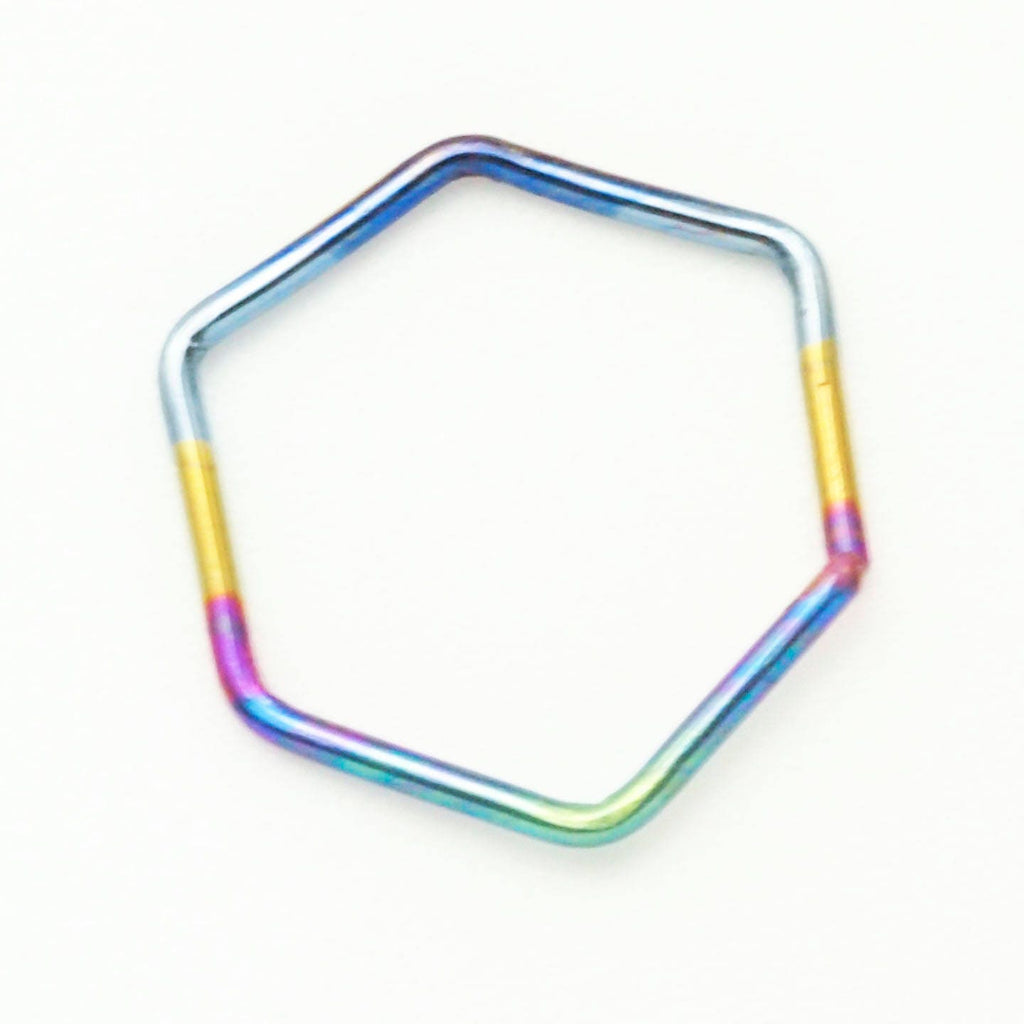 Honeycomb Hoop in Hypo Allergenic Niobium -  20 gauge 11mm ID