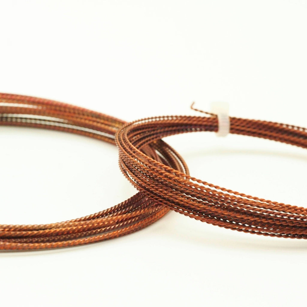 Oxidized Twisted Copper Wire - Hand Finished - You Pick Gauge 12, 14, 15, 16, 18, 20, 21, 22
