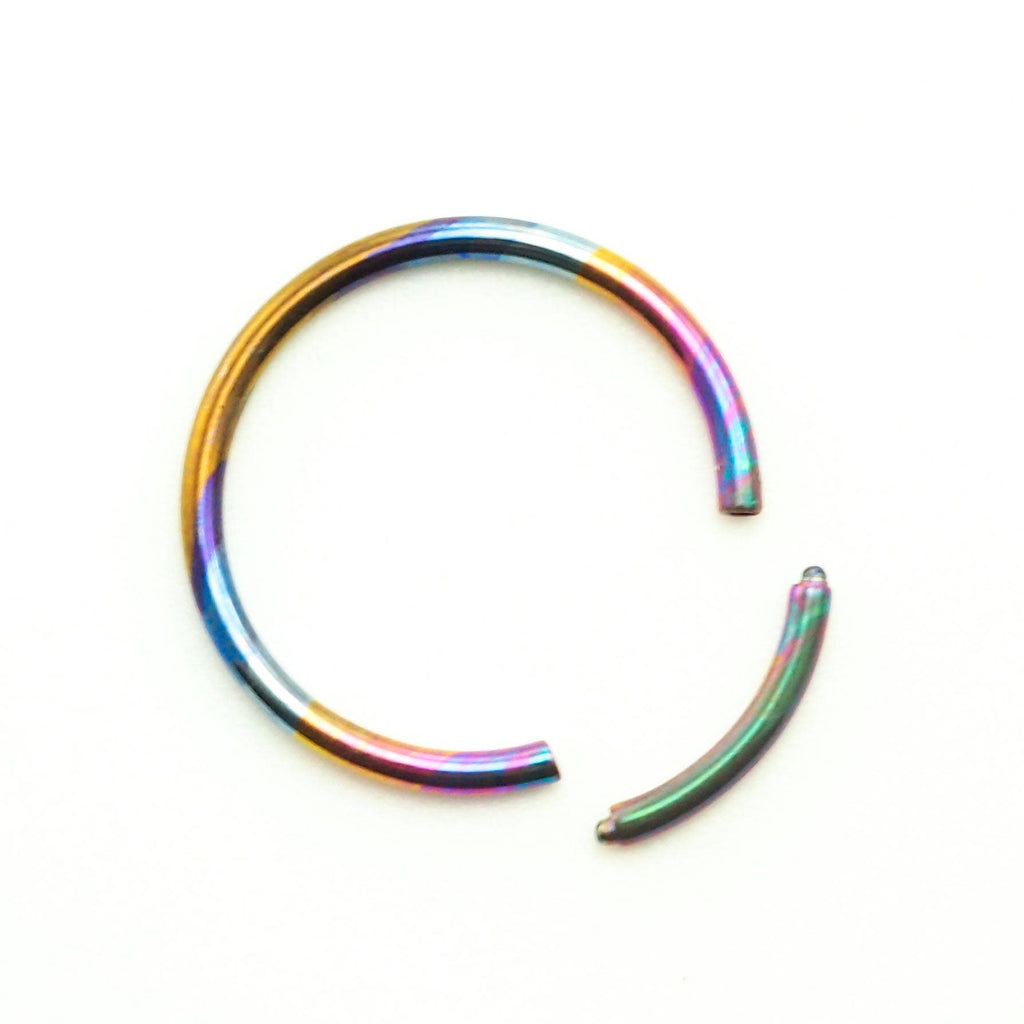 Captive Segment - Colorful Titanium Hypoallergenic - 8, 10, 12, 14 or 16 gauge - Pick Diameter and Color