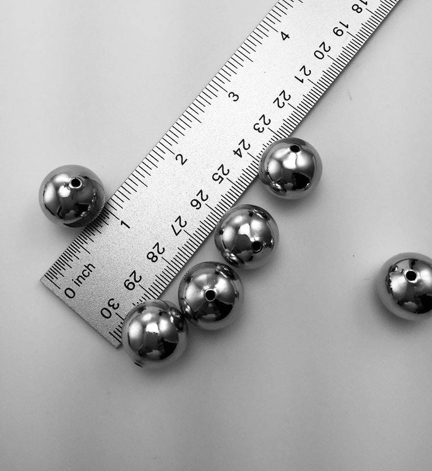 30 Stainless Steel Beads - Smooth Round 3mm, 4mm, 6mm, 7.8mm, 8mm and 18mm