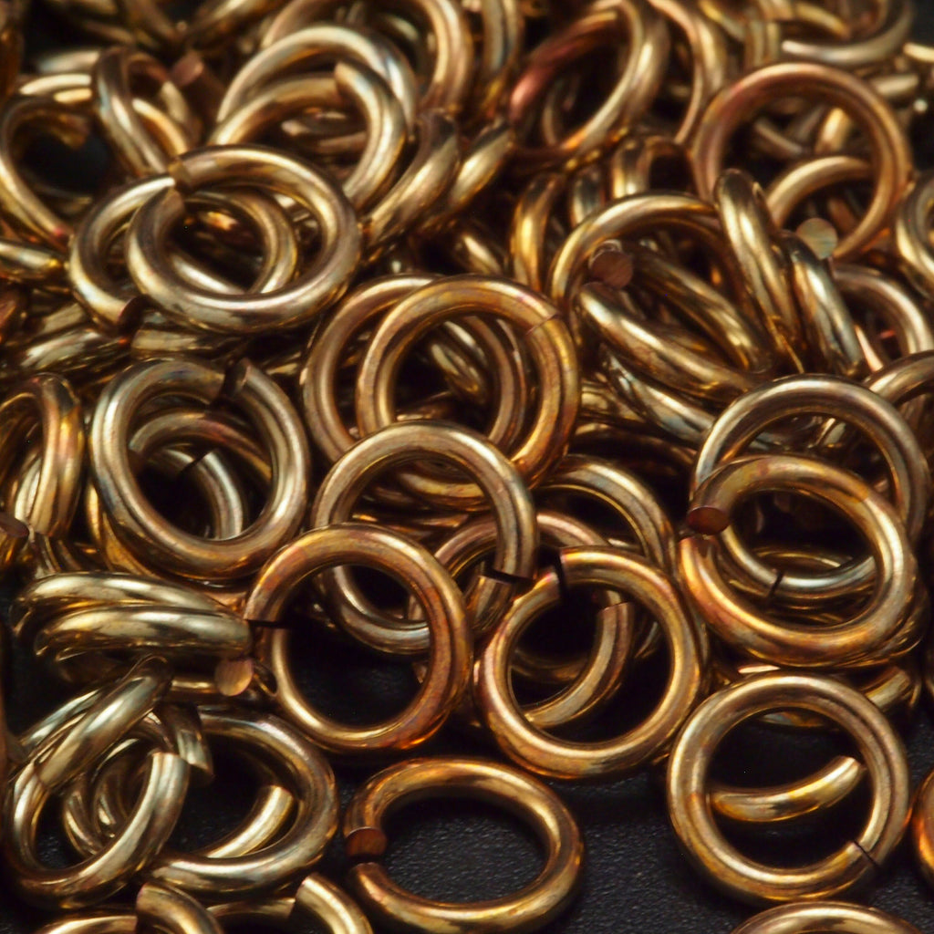 100 Oxidized Antique Bronze Jump Rings -  Handmade in Your Choice of Gauge and Diameter