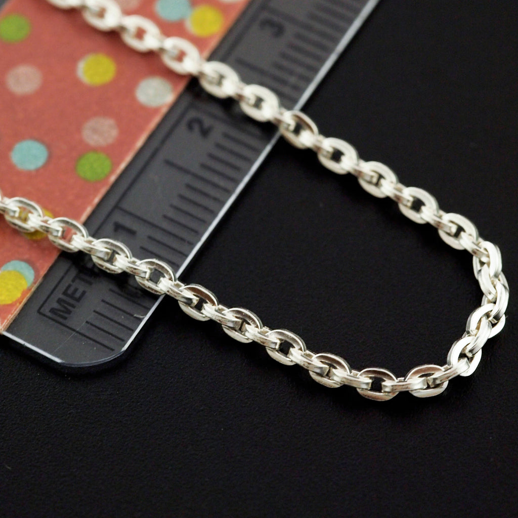 Sterling Silver Bracelet - 2.2mm Square Wire Cable Chain - You Pick Length - Finished or Unfinished