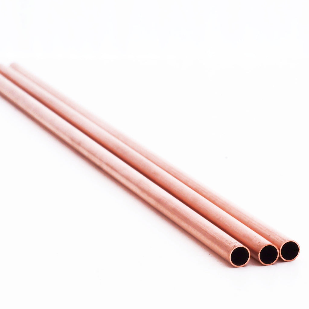 5 Segments of Copper Tubing - 24 or 26 gauge in Custom Lengths from 1 inch to 12 inches - 5 Diameters From 2.89mm OD to 6.25mm OD
