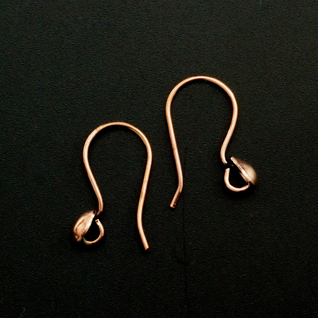 4 pairs - Ear Wires with Simple Teardrop - Antique Copper or Antique Silver Plated - 100% Guarantee