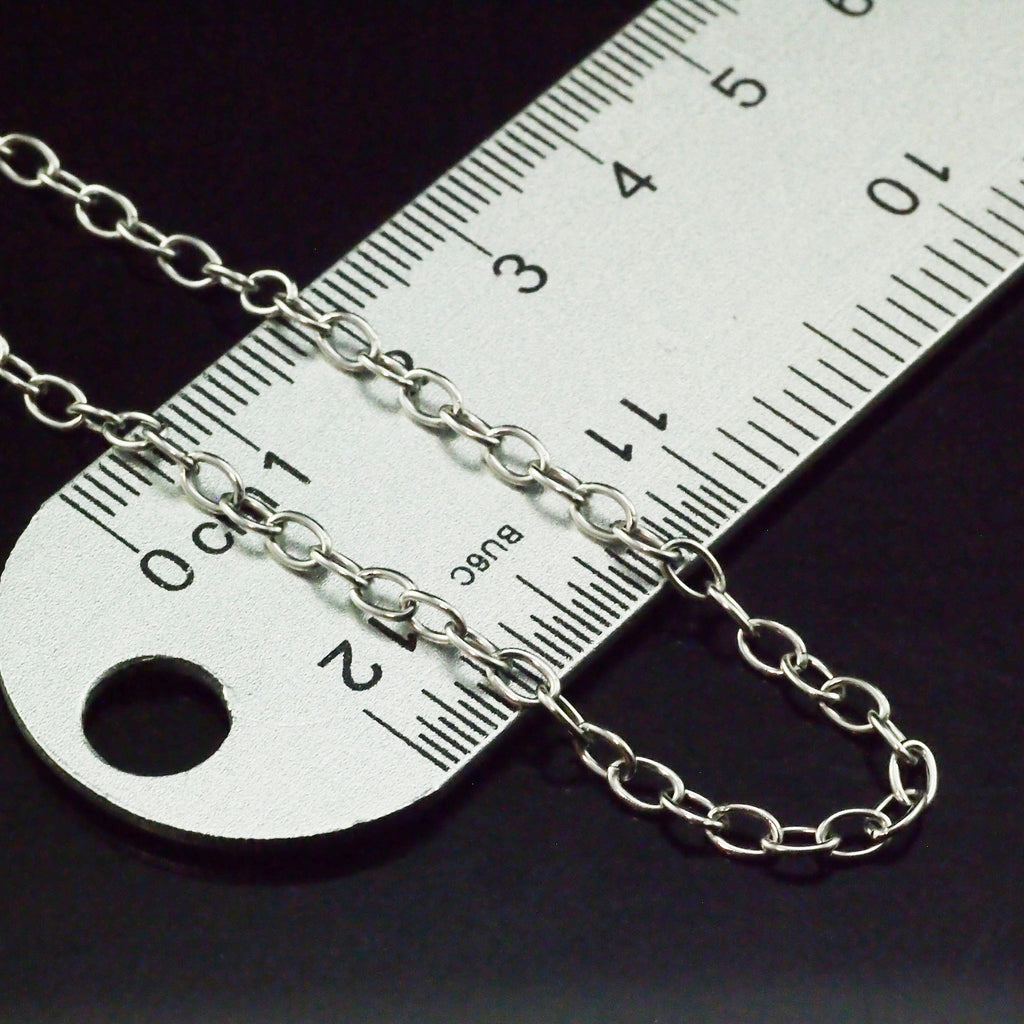 2.4mm Stainless Steel Cable Chain - By the Foot or Finished - Made in the USA - 100% Guarantee