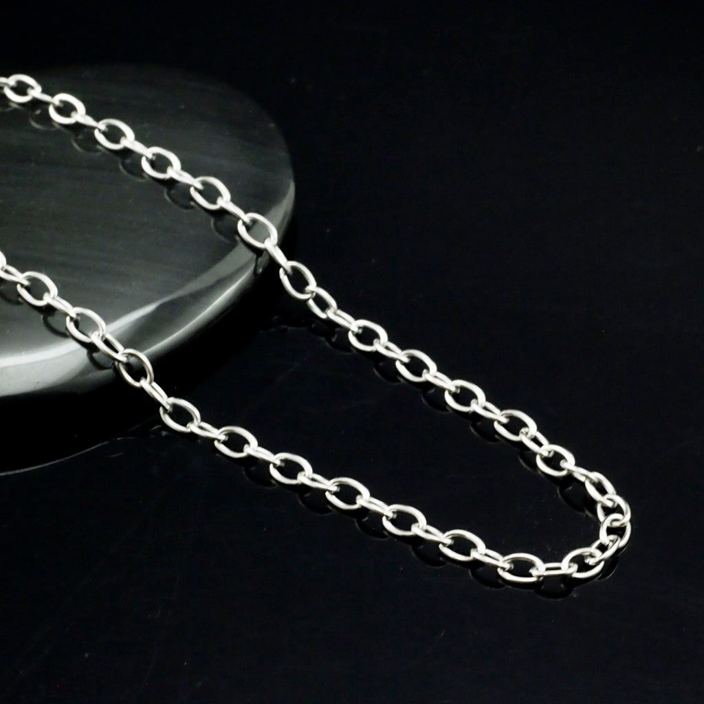 2.4mm Stainless Steel Cable Chain - By the Foot or Finished - Made in the USA - 100% Guarantee