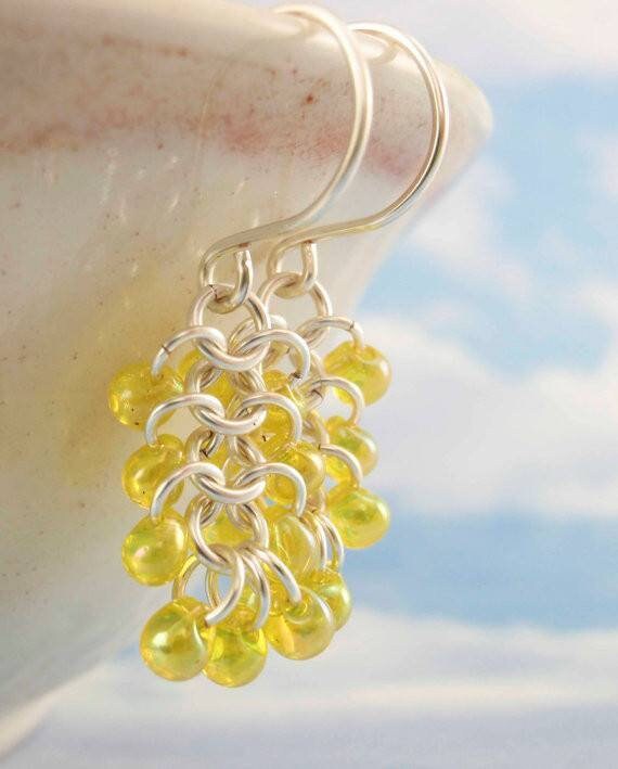 Matte Yellow AB Miyuki Drop Beads - Make Shaggy Bracelets, Rings, Earrings!