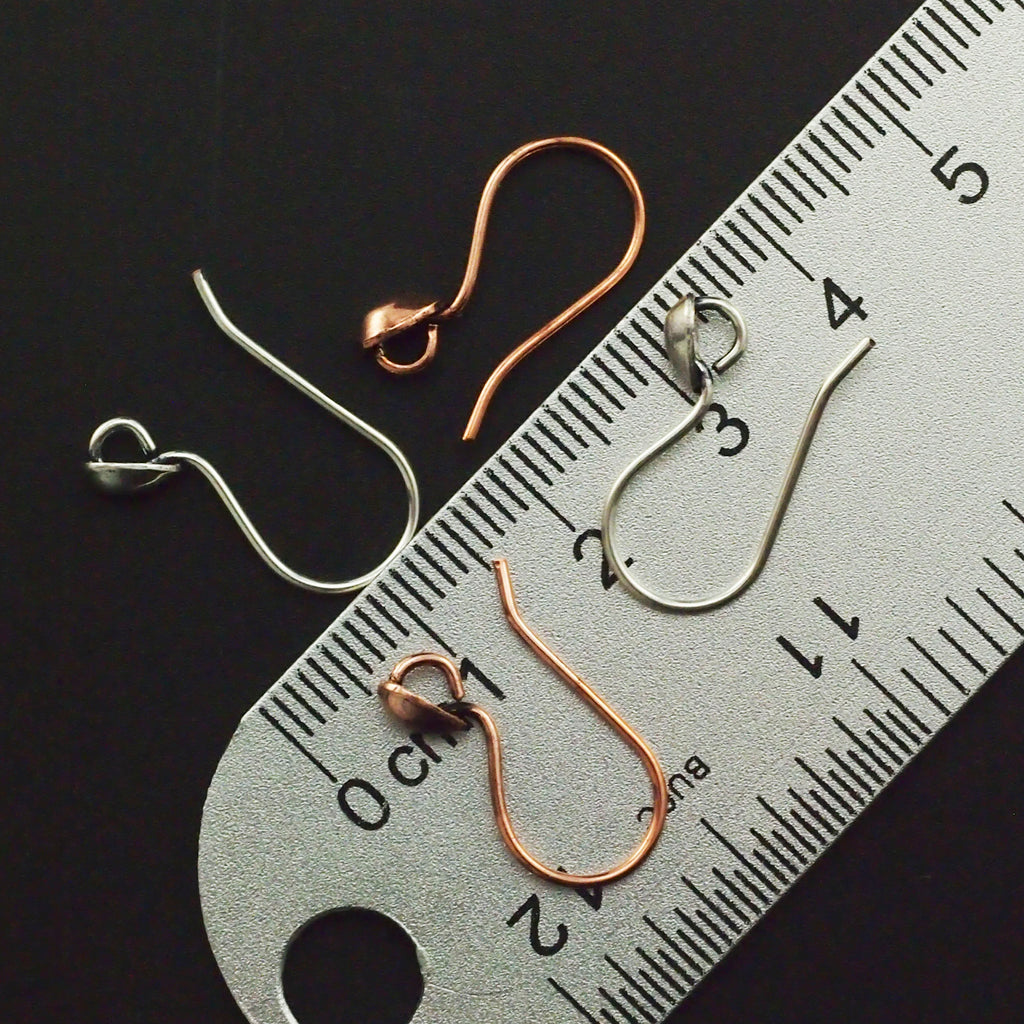 4 pairs - Ear Wires with Simple Teardrop - Antique Copper or Antique Silver Plated - 100% Guarantee