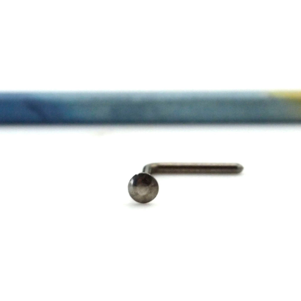 1mm iDot Nose Stud in 21 gauge Niobium - Hypo Allergenic Piercing