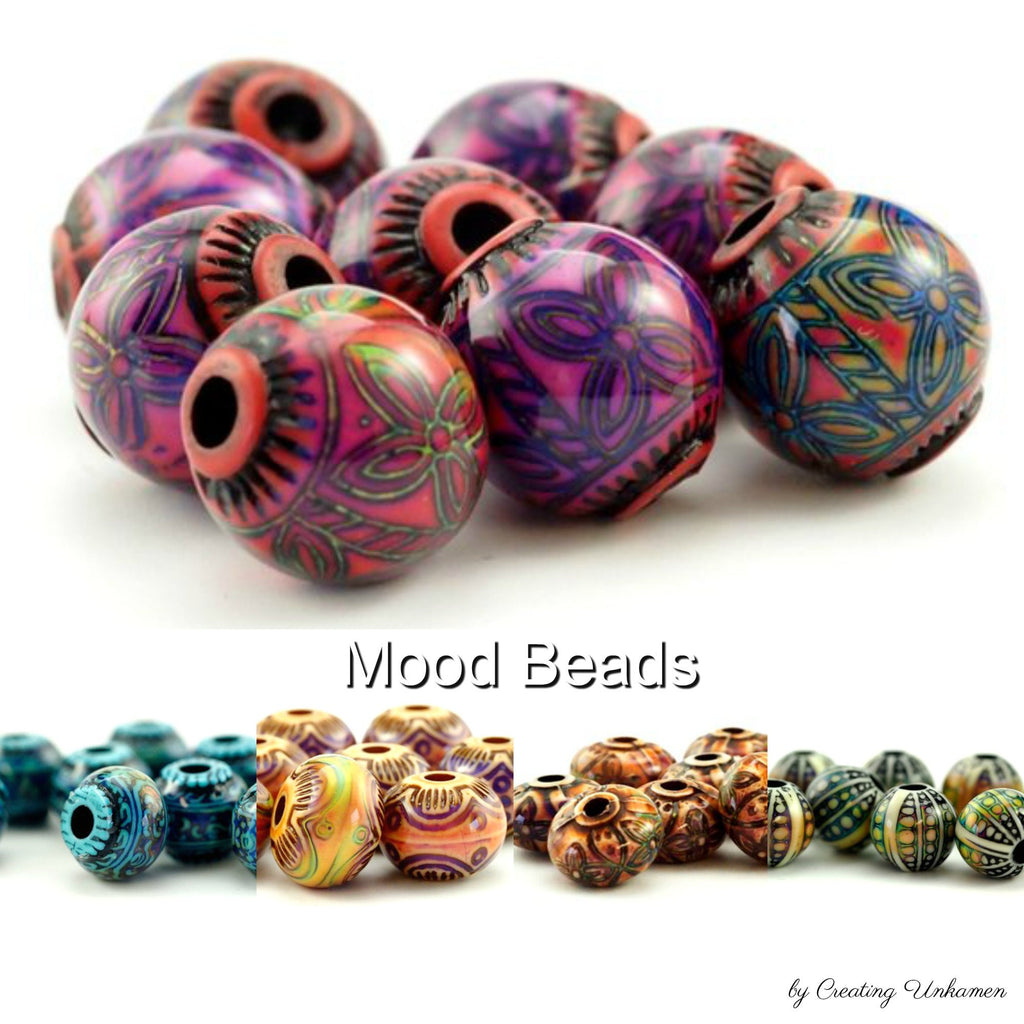 5 Mood Beads - 5 Colorful Choices with Thermo - Sensitive Liquid Crystal - 100% Guarantee Mix and Match