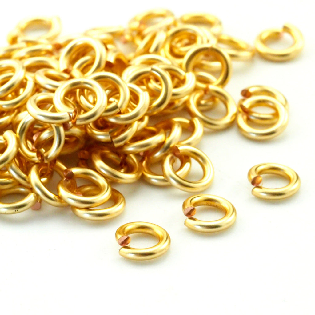 100 Handmade Non Tarnishing Gold Colored Jump Rings You Pick Gauge 12, 14, 16, 18, 20, 22 and 24 Diameter - 100% Guarantee