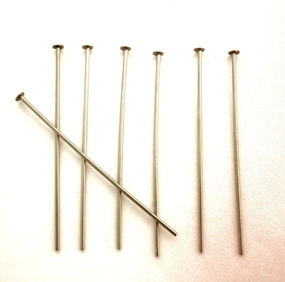 10 Colorful Anodized Niobium Flat Head Pins Anodized After Making - Hypoallergenic