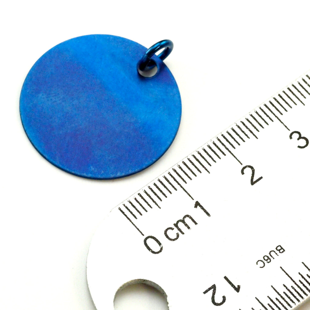 Titanium Stamping Discs - 9mm and 25mm with Matching Jump Rings - Filed and Polished Jewelry Grade Blanks Tags