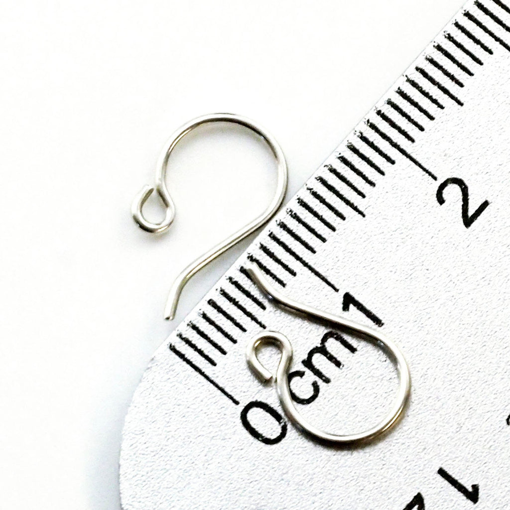 4 Pairs Mini Sterling Silver Ear Wires - 15mm X 10mm