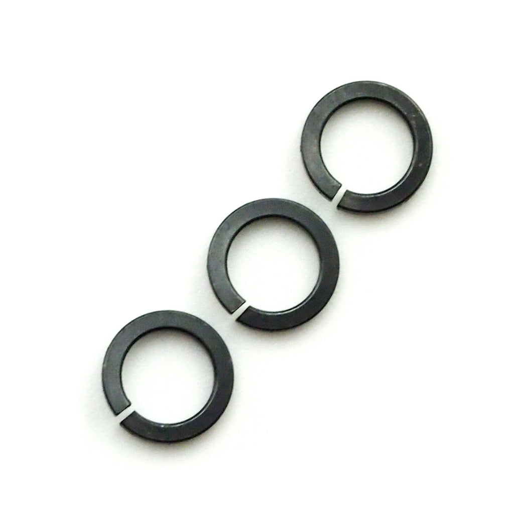 10 Black Oxidized Square Sterling Silver Jump Rings - You Choose Gauge and Diameter