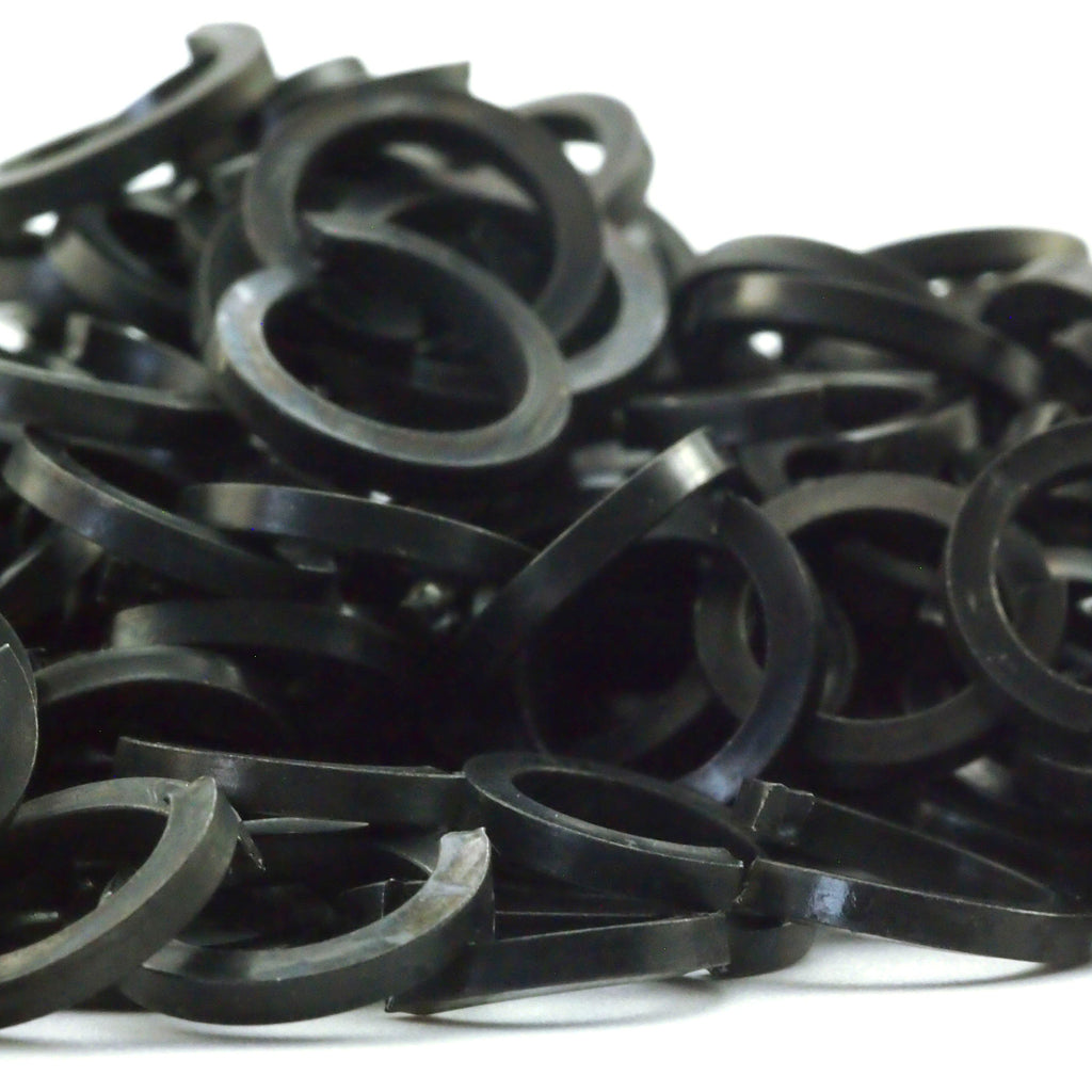25 Black Square Stainless Steel Jump Rings 14 gauge 8.5mm ID 5/16"