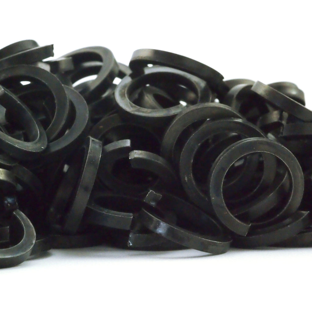 25 Black Square Stainless Steel Jump Rings 14 gauge 8.5mm ID 5/16"