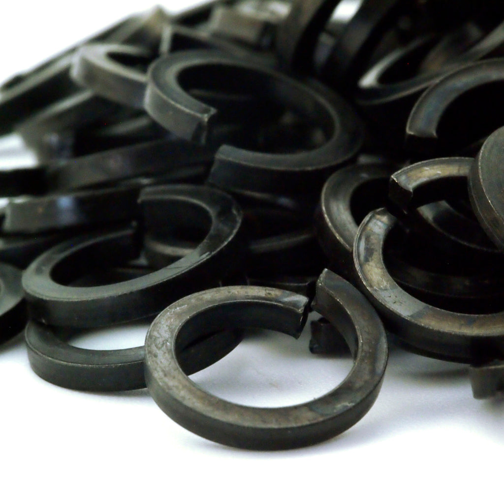 25 Black Square Stainless Steel Jump Rings 14 gauge 8.5mm ID 5/16"