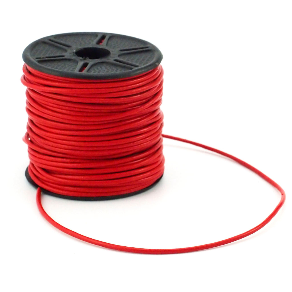 Red Indian Leather Cord 0.5mm, 1mm, 1.5mm or 2mm By The Yard