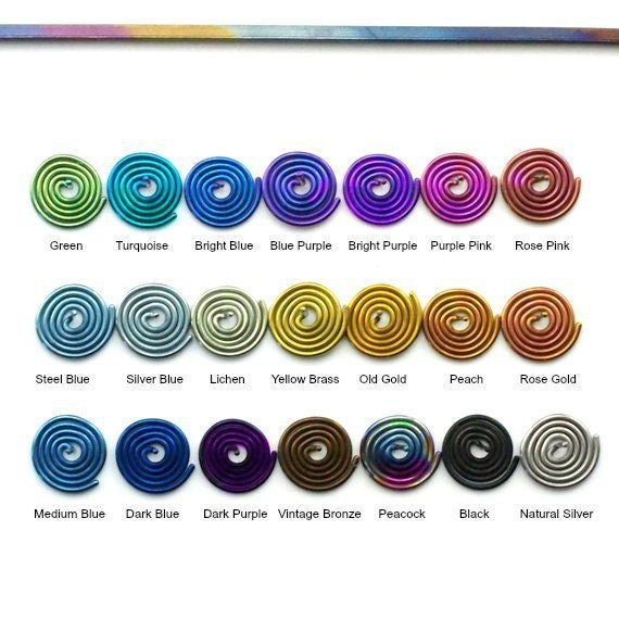 1 Simple Titanium Hypoallergenic Hoop Earring - 22, 20, 18, 16, 14, 12 gauge - 20 Colors to Select From