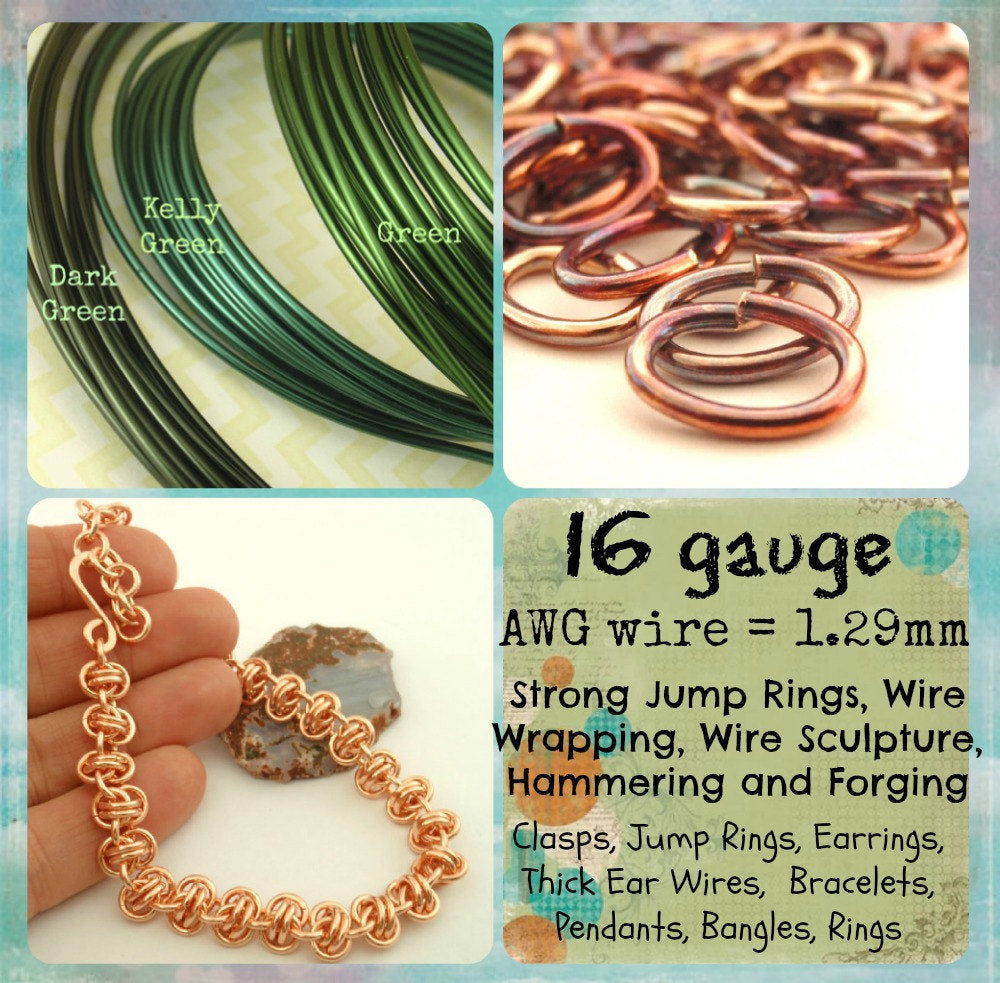 24 Gauge Square Half Hard Copper Wire: Wire Jewelry, Wire Wrap Tutorials