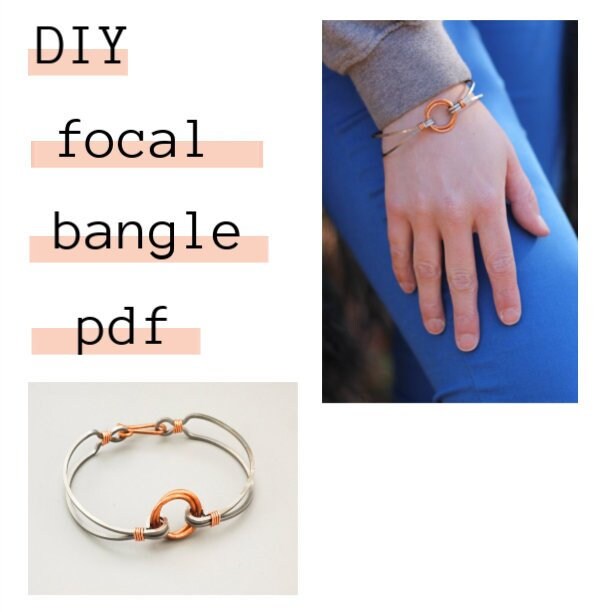 Stainless Steel and Copper Focal Bangle Tutorial