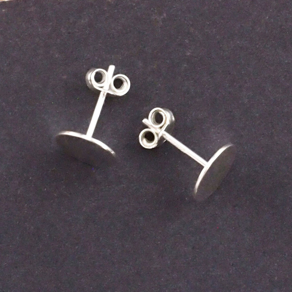 5 pairs Deluxe Sterling Silver Post Earrings Kit with 4mm, 6mm, 8mm, 10mm Pad with Backs and Resin