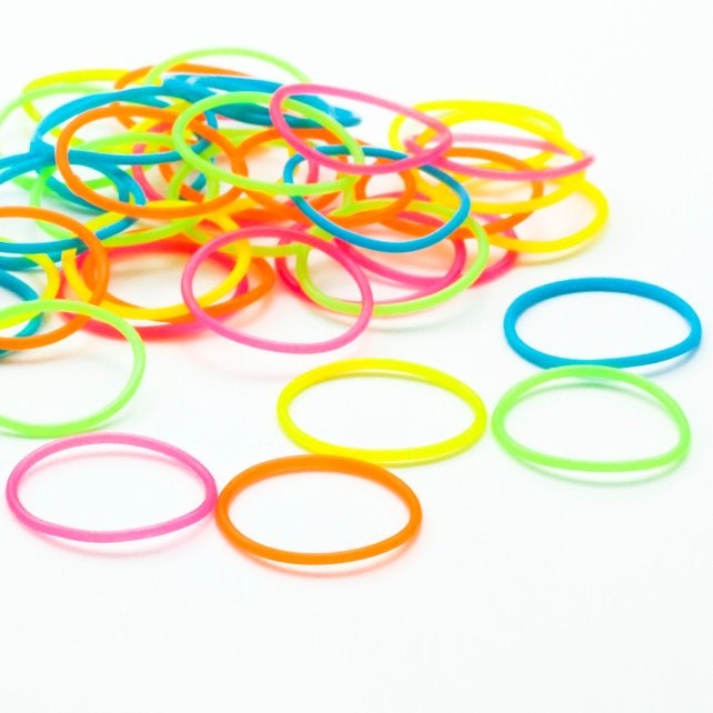 25 - 25mm OD Silicone Rubber Jump Rings You Pick Color - 18 Wonderful Colors including Neon