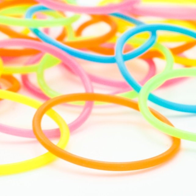 25 - 25mm OD Silicone Rubber Jump Rings You Pick Color - 18 Wonderful Colors including Neon