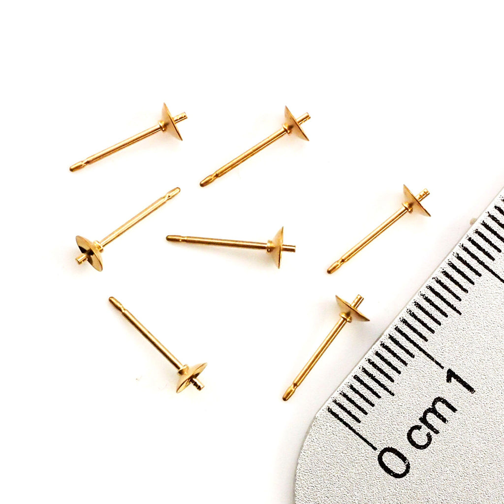 14kt Gold Filled Post with Peg Earrings Kit - Makes 4 Pairs - 3mm, 4mm, 5mm, 6.6mm - Made in the USA - Includes Resin, Nuts and Posts