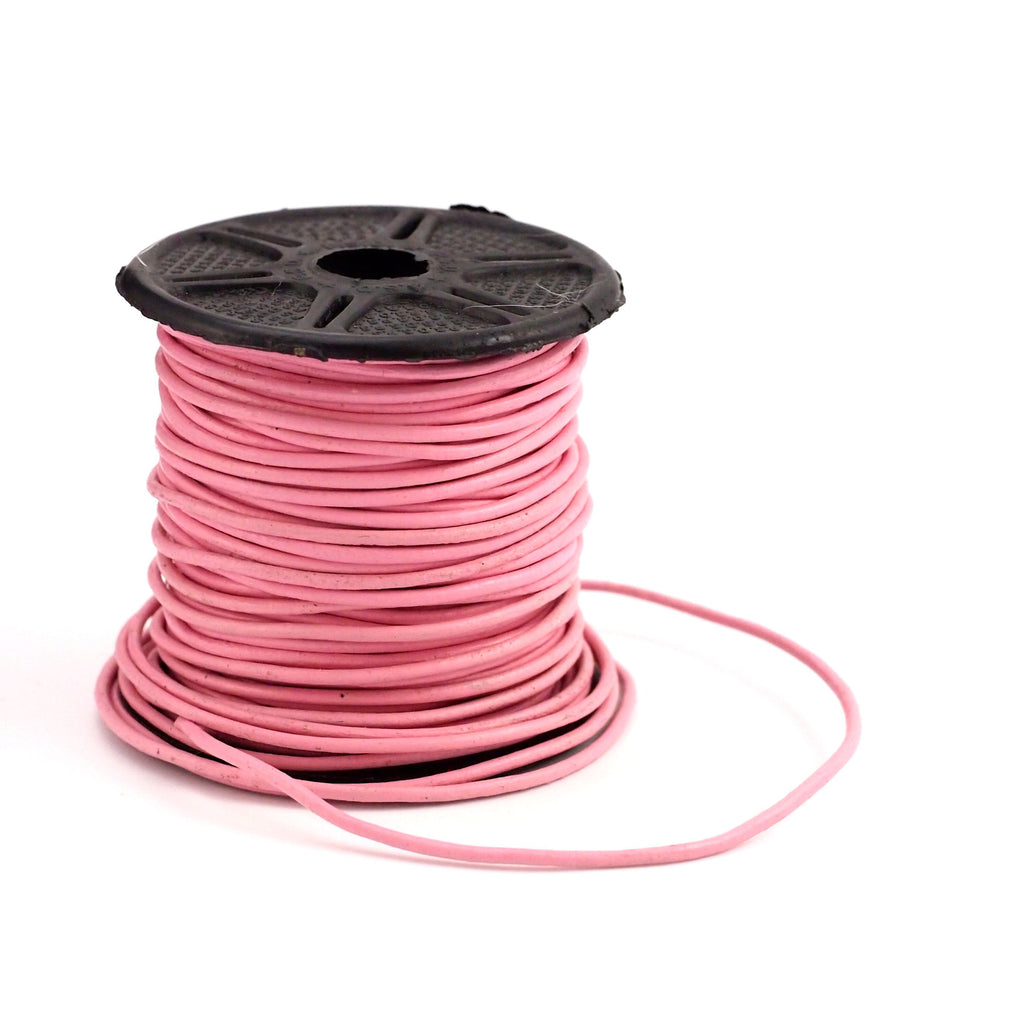 1.5mm Light Pink Indian Leather Cord - By The Yard