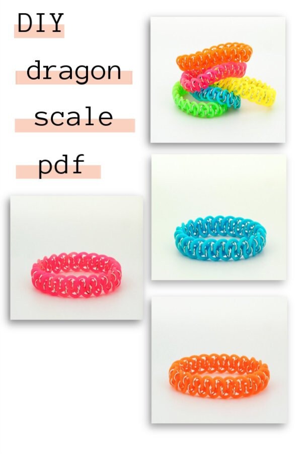 Neon Dragon Scale Bracelet Tutorial - Easy Beginner Chainmaille