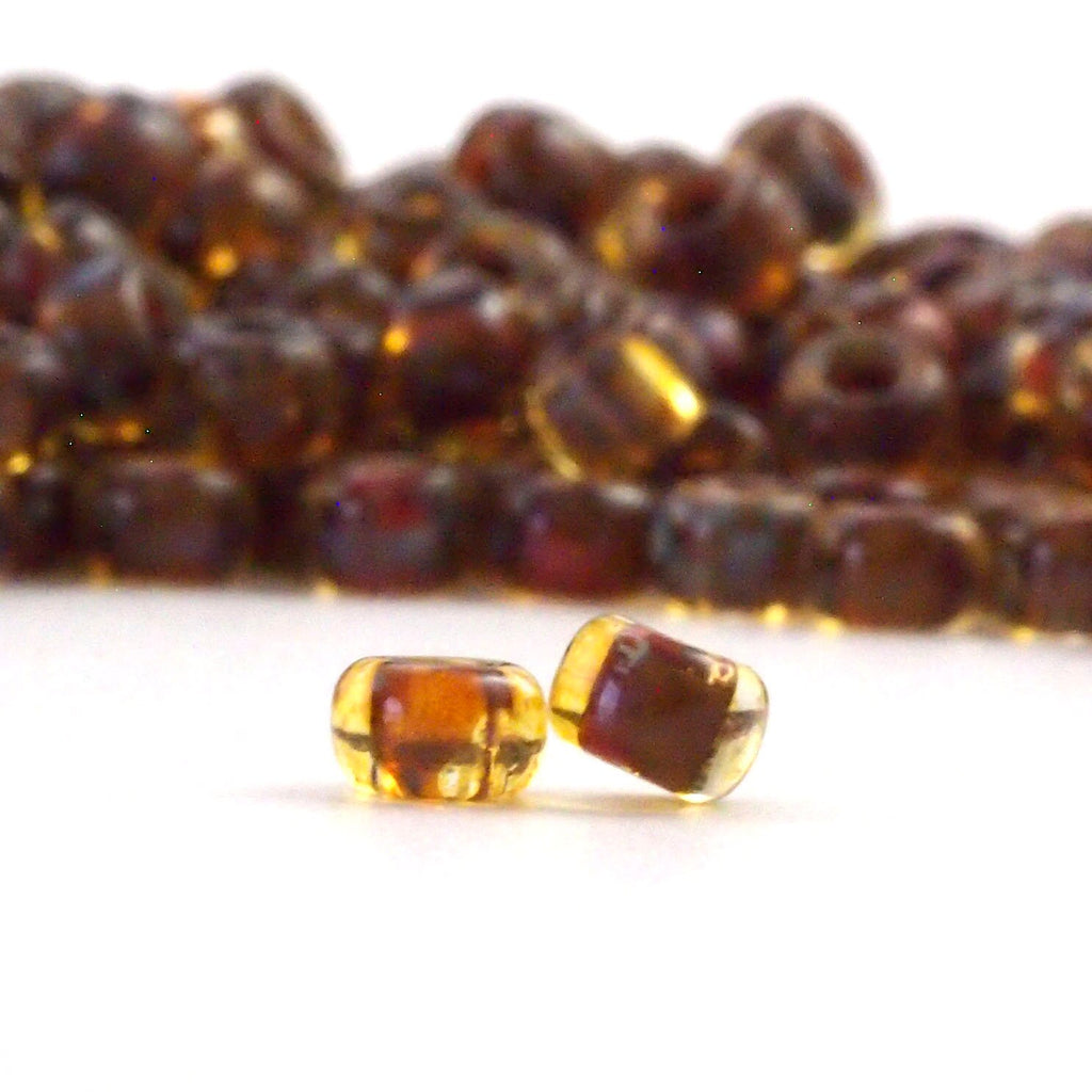 Transparent Light Topaz Picasso Miyuki 6/0 Glass Seed Beads - 100% Guarantee