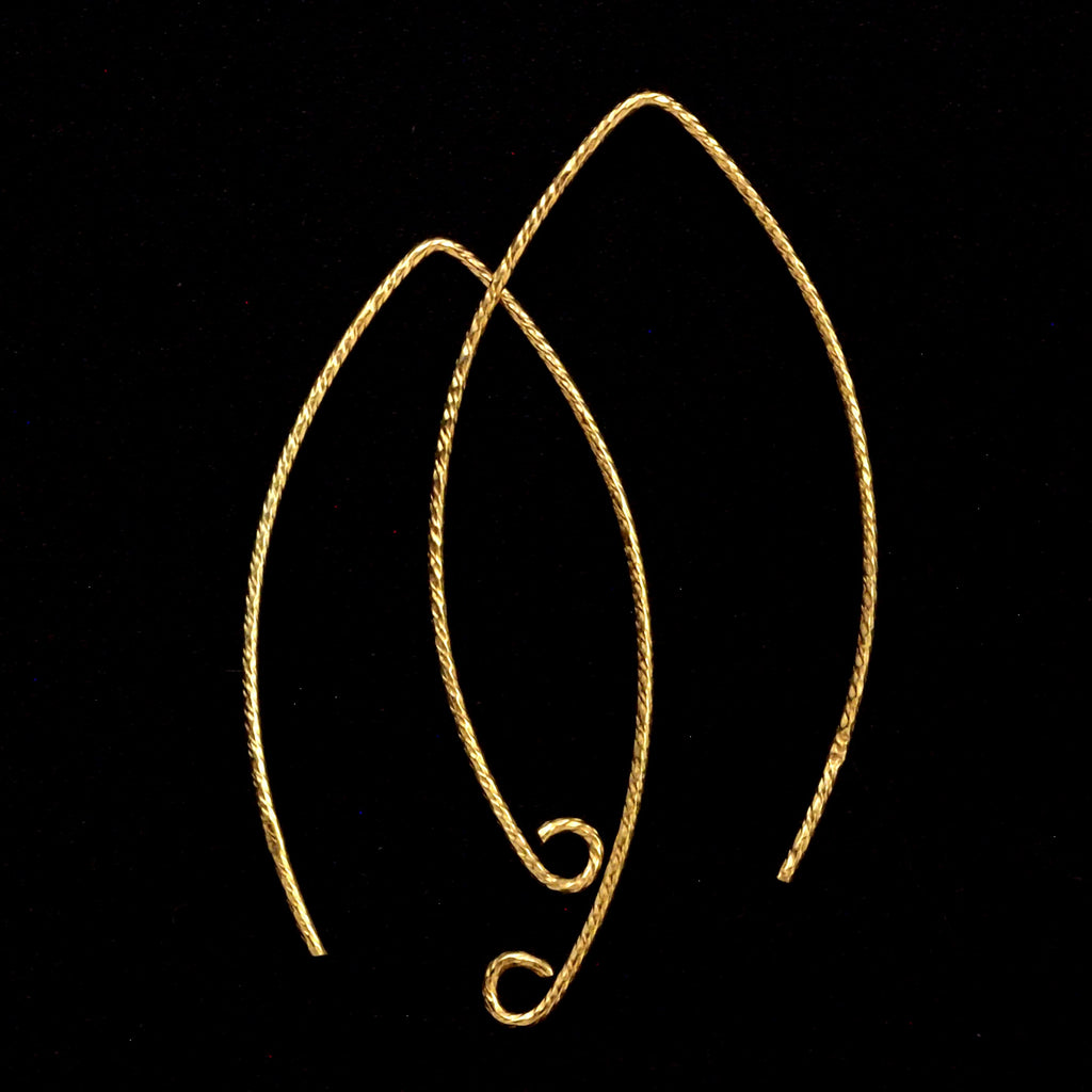 Marquise Sterling Silver Ear Wires - Also Available in 14kt Gold Filled - 100% Guarantee