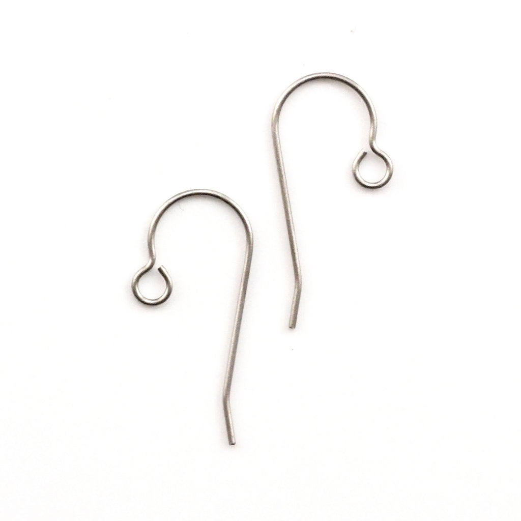 Anodized Titanium Ear Wires with Outside Loop - Made in the USA
