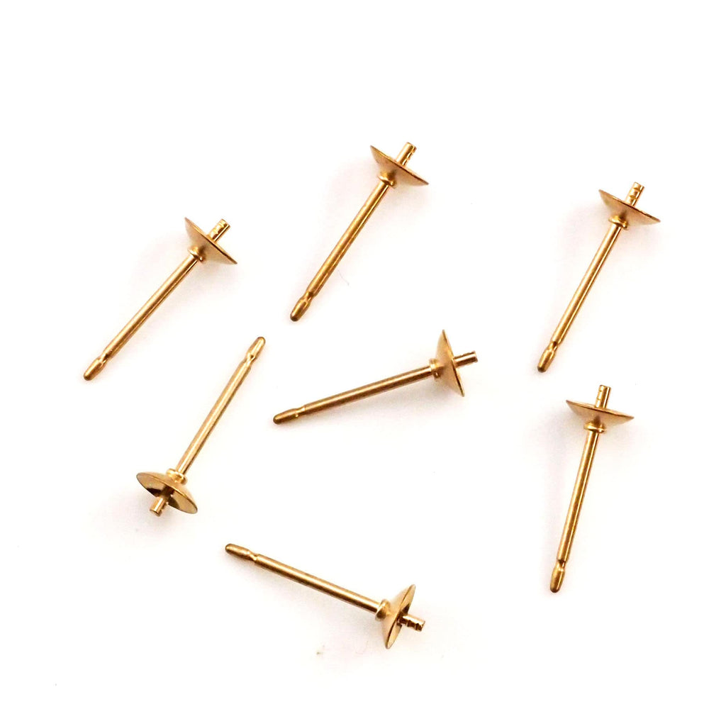 14kt Gold Filled Post with Peg Earrings Kit - Makes 4 Pairs - 3mm, 4mm, 5mm, 6.6mm - Made in the USA - Includes Resin, Nuts and Posts