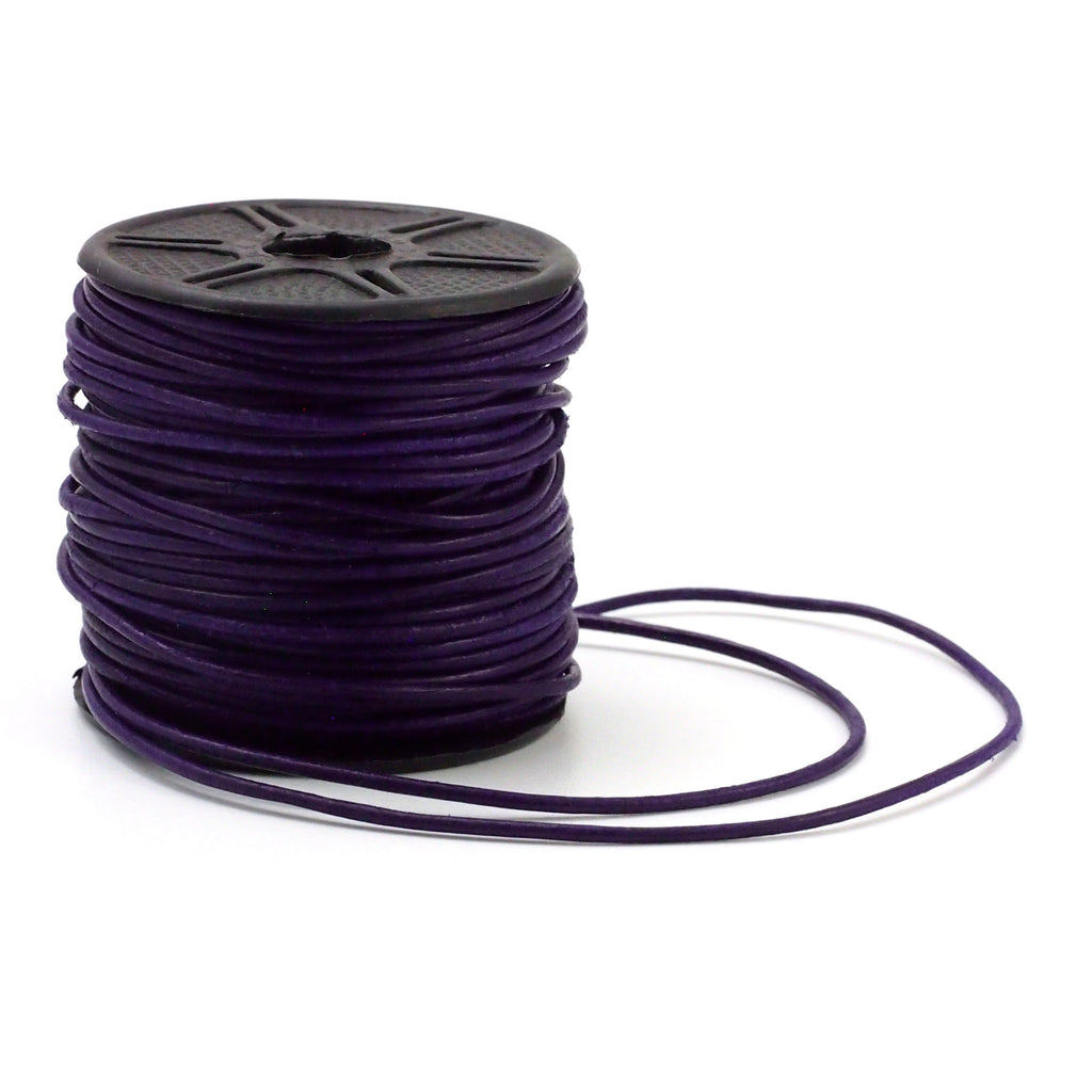 1.5mm Antique Violet Indian Leather Cord - By The Yard