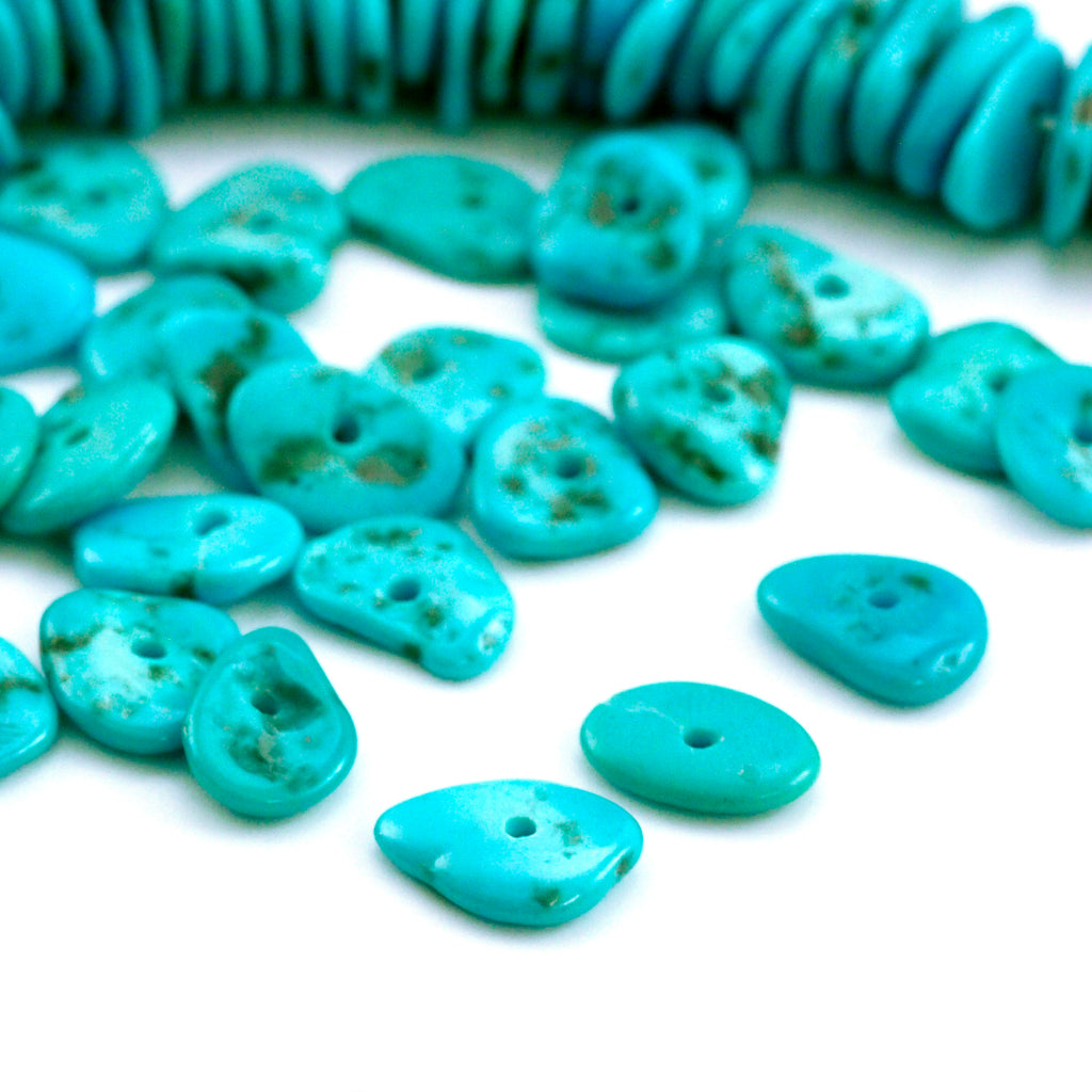 30 - Turquoise Chip Beads Grade B - 100% Guaranteed Satisfaction