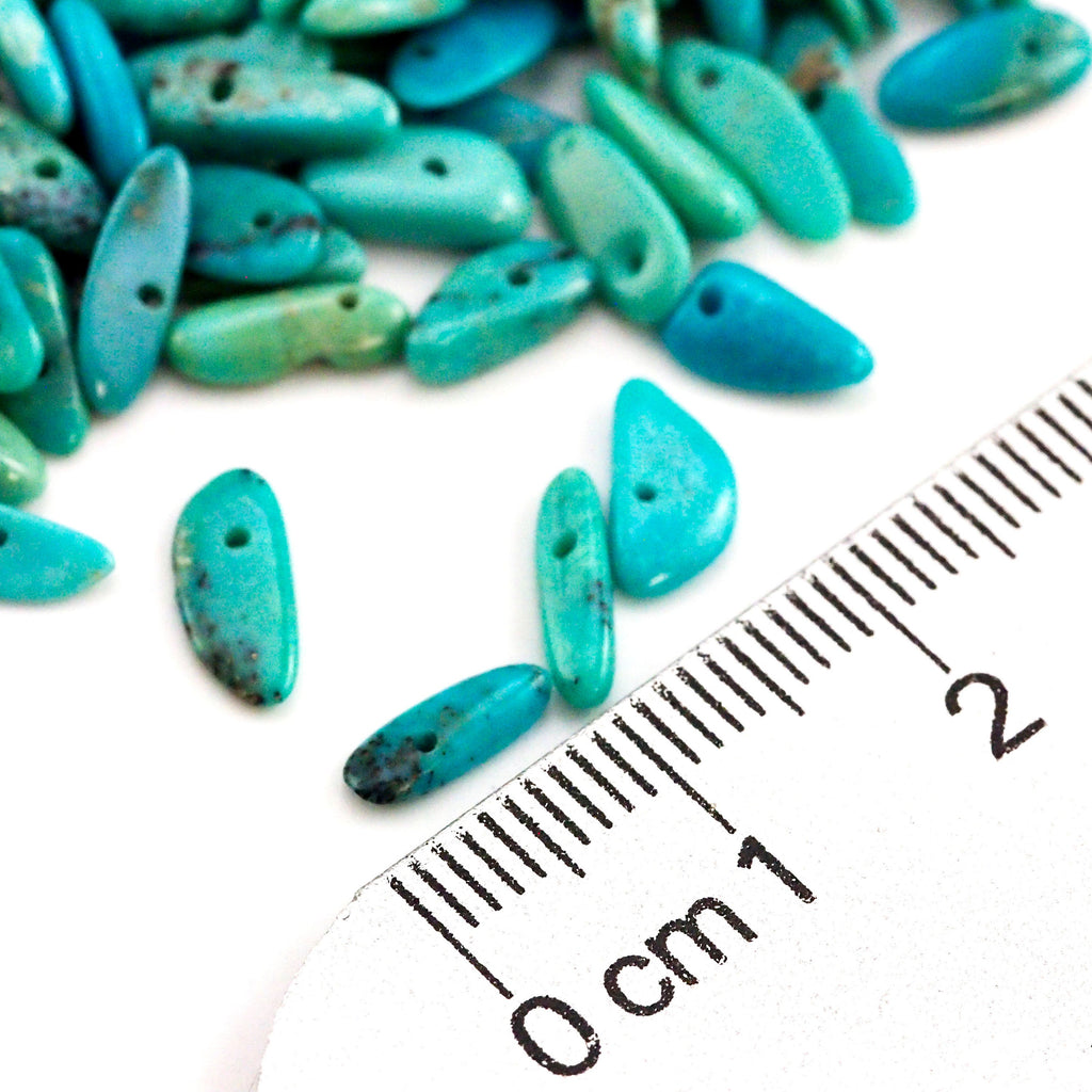 30 - Medium Kingman Turquoise Chip Beads - 100% Guaranteed Satisfaction