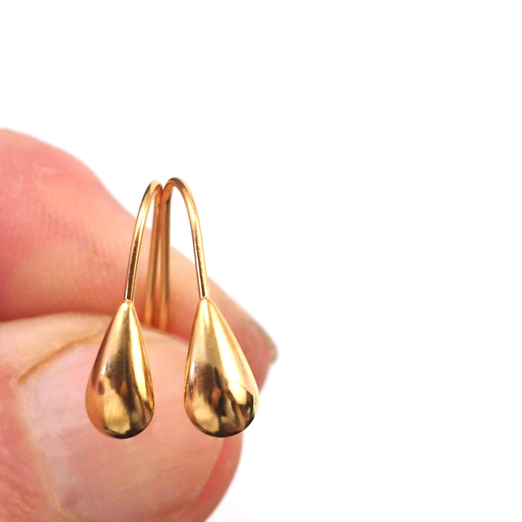 Large Teardrop Ear Wires - 2 Styles in Silver or Gold Plated Brass - Buy in Quantity and Save