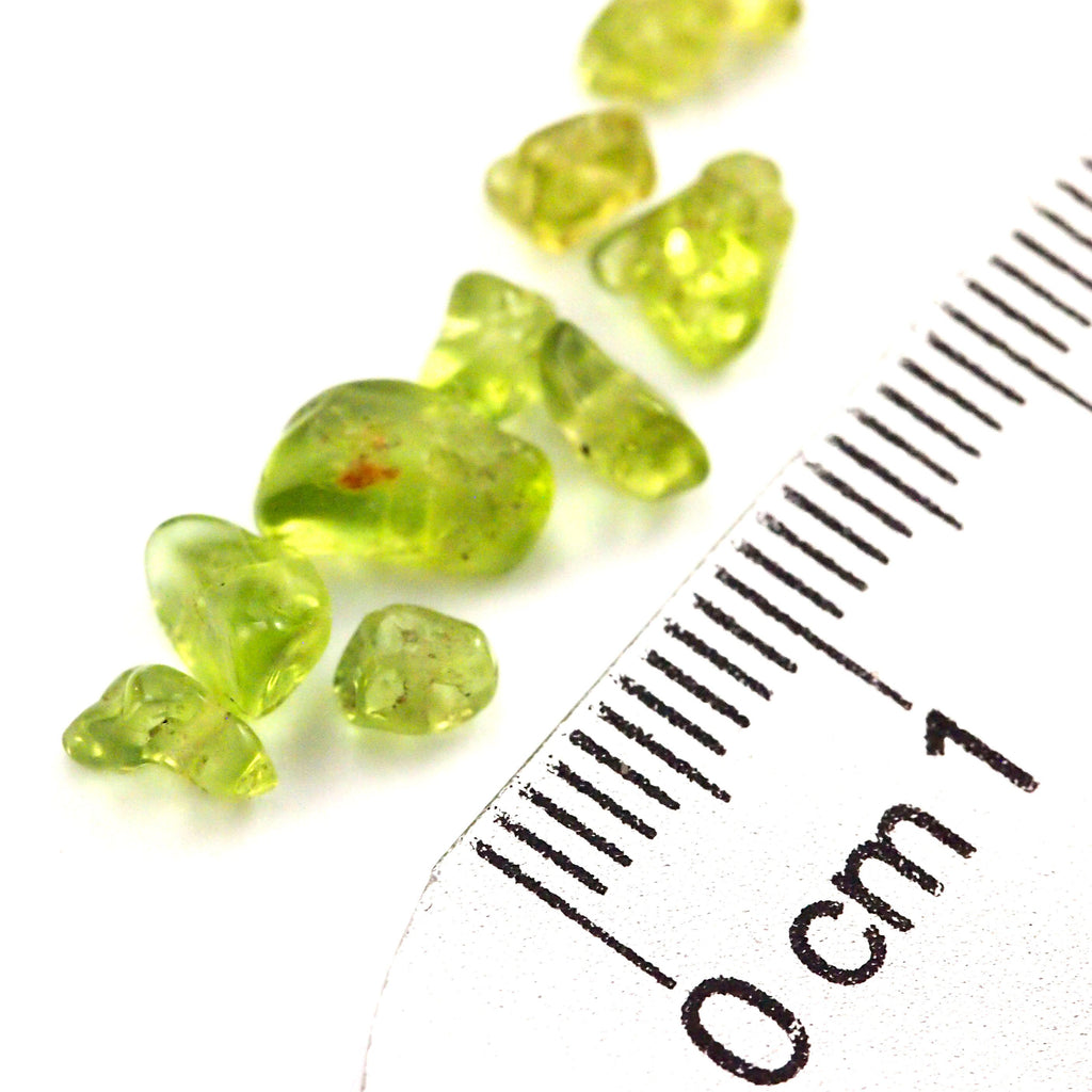 30 - Small Peridot Chip Beads - Grade B 100% Guaranteed Satisfaction