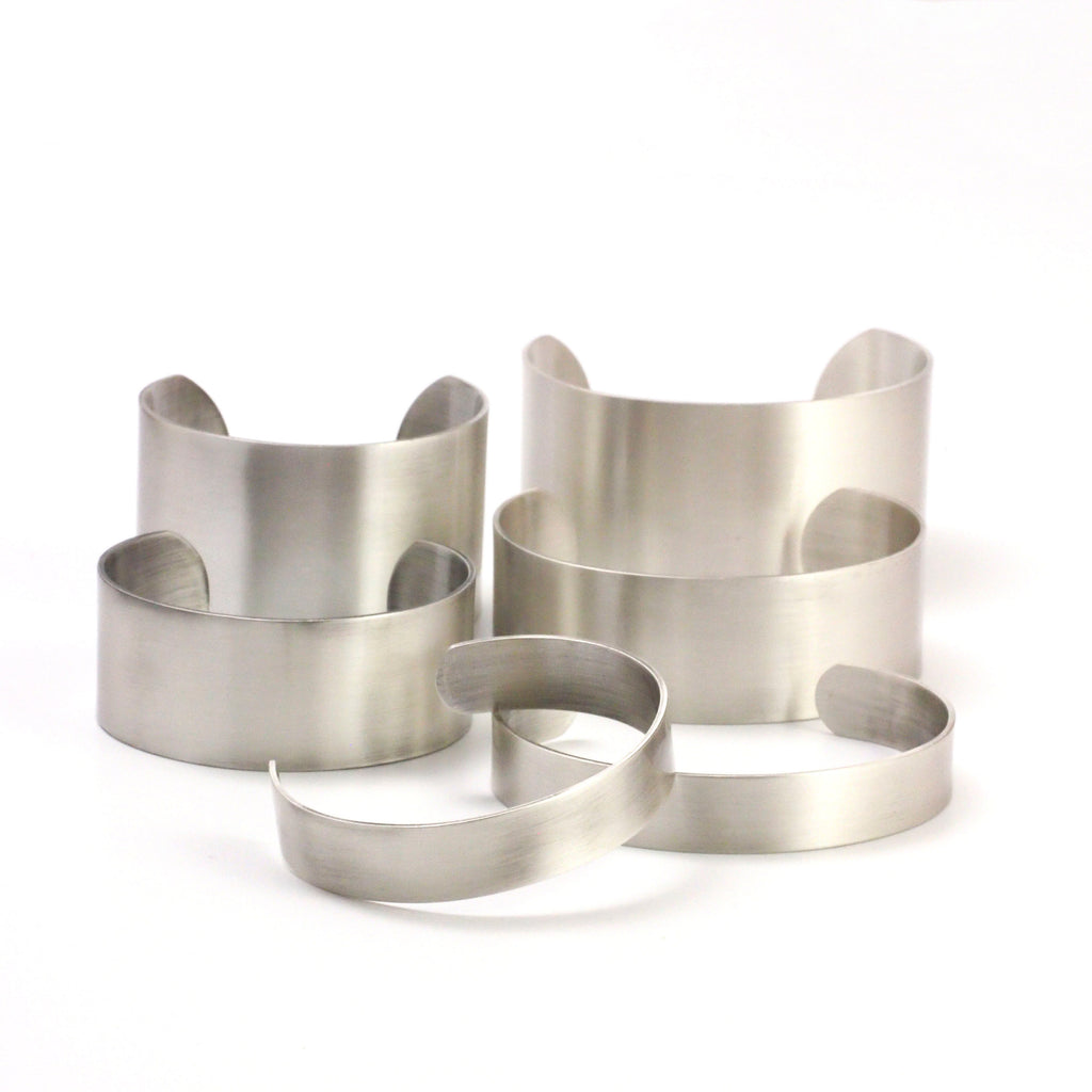 Bangle Cuff Bases in Stainless Steel - 6 Sizes to Choose From 12.5mm - 37.5mm