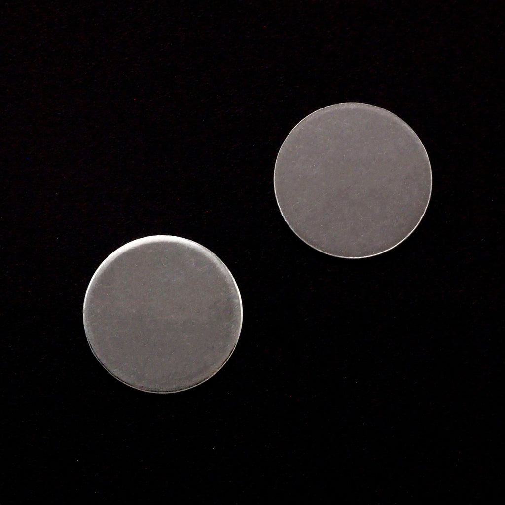 2 Sterling Silver Round Stamping Blanks - 7mm, 8.9mm, 11mm - With Jump Rings