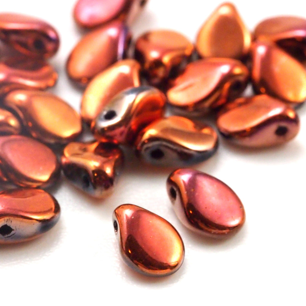 30 Opaque Copper Pip Beads - Czech Pressed Glass - 100% Guarantee