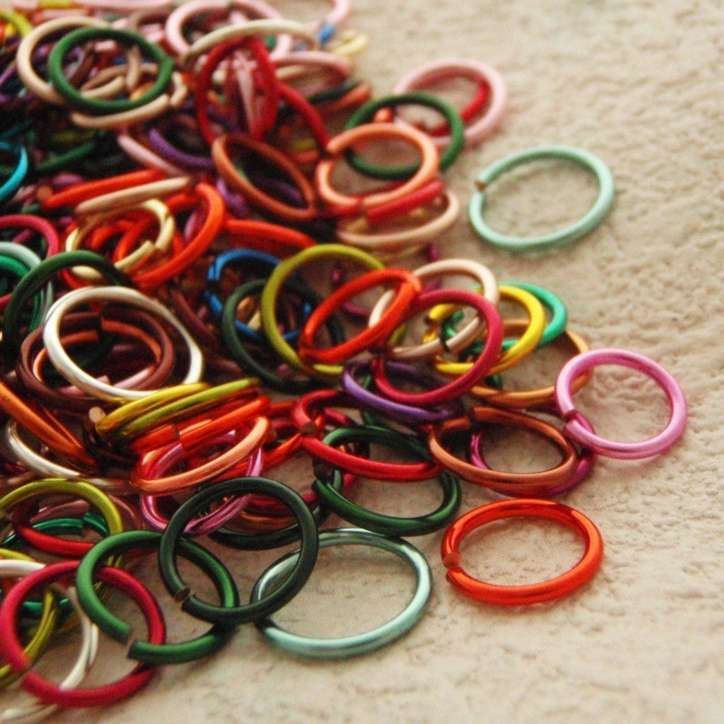 LARGE Hoops Sample Pack Custom Handmade - Colorful Jump Rings -  20 gauge 5, 6, 7 and 10mm ID - Use as Stitch Markers - 100% Guarantee
