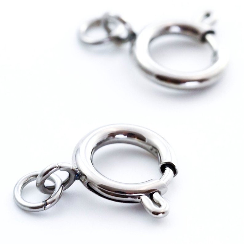 1 Surgical Steel Spring Clasp in 6 Sizes From 6mm to 16mm - 100% Guarantee