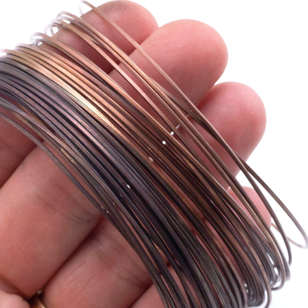 Oxidized Square Raw Copper Wire - Dead Soft - You Pick 8, 10, 12, 14, 16, 18, 20, 21, 22, 24 gauge - 100% Guarantee - Made in the USA