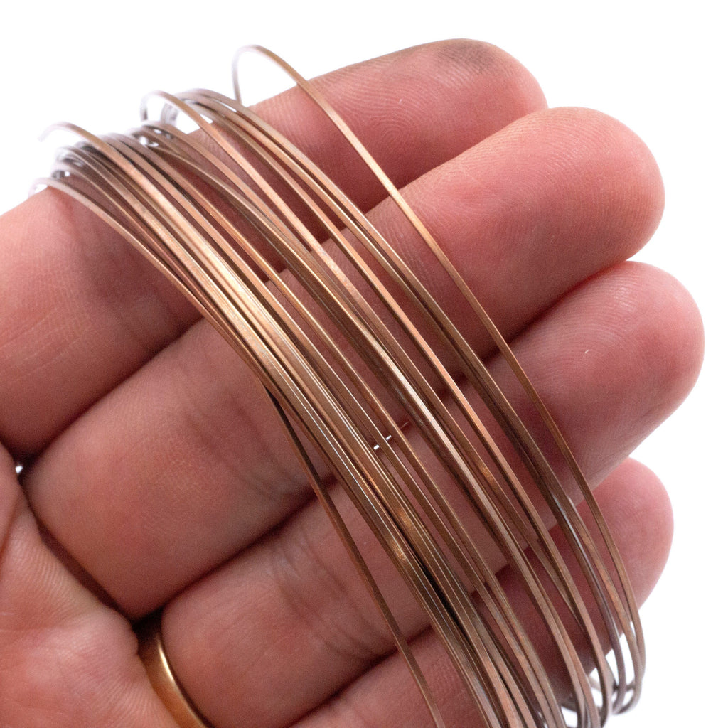 Oxidized Square Raw Copper Wire - Dead Soft - You Pick 8, 10, 12, 14, 16, 18, 20, 21, 22, 24 gauge - 100% Guarantee - Made in the USA
